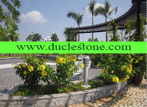 da granite op bon hoa trong cong vien, biet thu